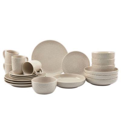 Tabletops Gallery&reg; Boxwood 20-Piece Dinnerware Set in Cream