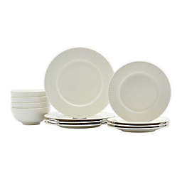 Tabletops Gallery® Bloom 12-Piece Dinnerware Set in Ivory
