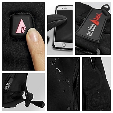 ActionHeat&trade; Women&#39;s X-Small 5V Battery Heated Gloves in Black. View a larger version of this product image.
