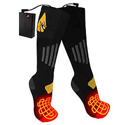 ActionHeat&trade; Unisex Battery Heated Socks in Black/Yellow