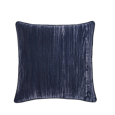 Tracy Porter&reg; Crinkle Velvet European Throw Pillow in Indigo. View a larger version of this product image.