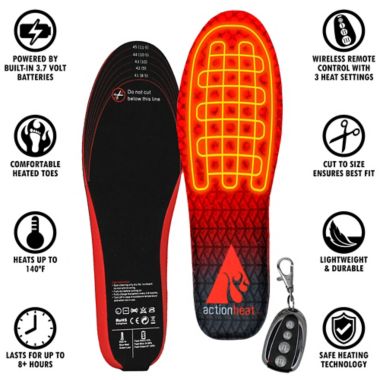 ActionHeat&trade; Small/Medium Rechargeable Heated Insoles with Remote. View a larger version of this product image.
