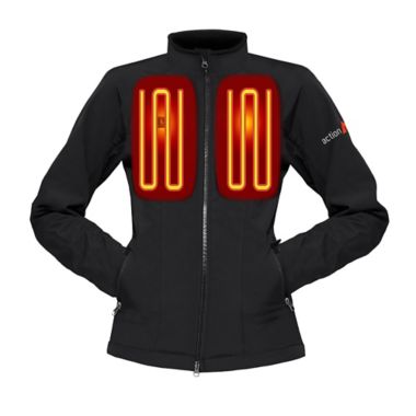 ActionHeat&trade; Women's 5V Large Battery Heated Jacket in Black. View a larger version of this product image.