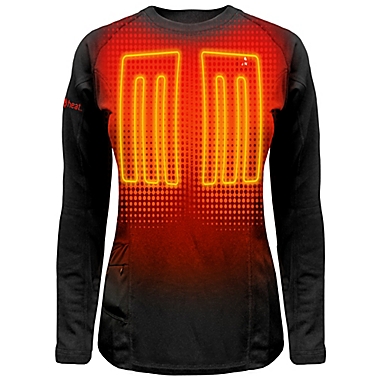 ActionHeat&trade; Women&#39;s Medium Battery Heated Shirt in Black. View a larger version of this product image.