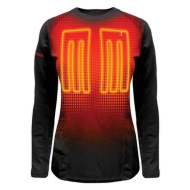 ActionHeat&trade; Women's X-Small Battery Heated Shirt in Black. View a larger version of this product image.
