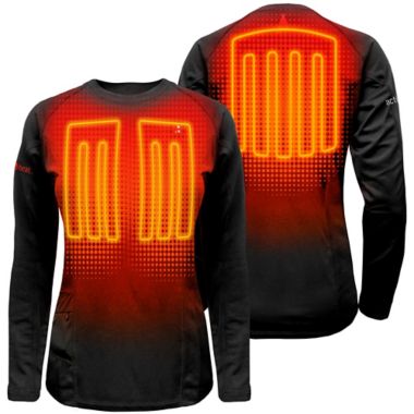 ActionHeat&trade; Women's X-Small Battery Heated Shirt in Black. View a larger version of this product image.