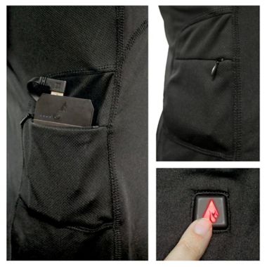 ActionHeat&trade; Women's X-Small Battery Heated Shirt in Black. View a larger version of this product image.