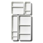 Alternate image 1 for OXO&reg; Good Grips 4-Piece Adjustable Drawer Bin Set in White