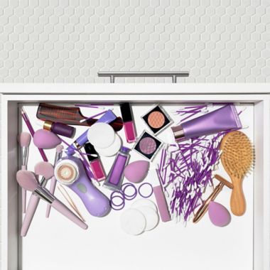 OXO&reg; Good Grips 4-Piece Adjustable Drawer Bin Set in White. View a larger version of this product image.