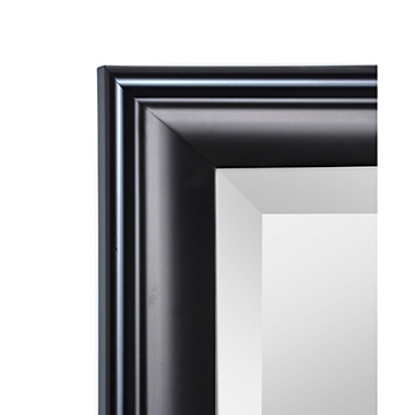 Alpine Art & Mirror Symphony Black Rectangular Beveled Wall Mirror. View a larger version of this product image.