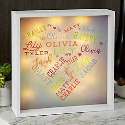 Close To Her Heart Personalized LED Ivory Light Shadow Box Collection