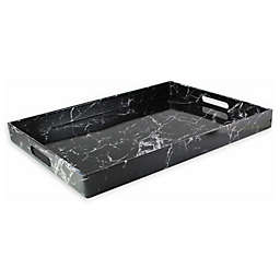American Atelier Marble Swirl 19-Inch Handled Serving Tray
