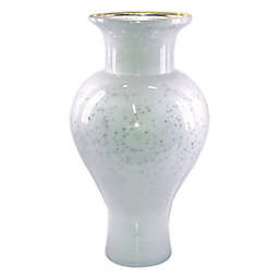 W Home 17-Inch Glass Vase in Antique White