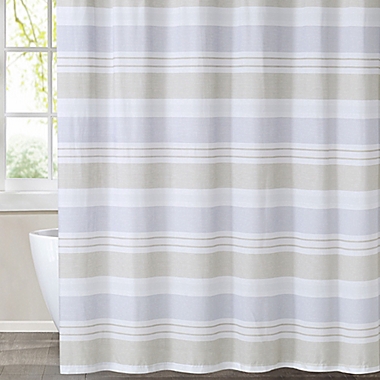 Cottage Classics&reg; Spa Stripe Shower Curtain. View a larger version of this product image.