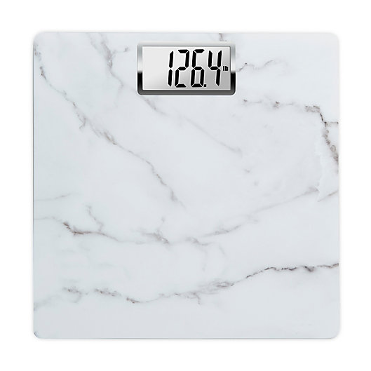 Alternate image 1 for HoMedics® Carrara Marble Digital Bathroom Scale in White