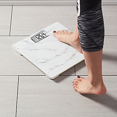 HoMedics&reg; Carrara Marble Digital Bathroom Scale in White. View a larger version of this product image.