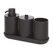 iDesign Cade 4-Piece Bath Accessories Set in Black