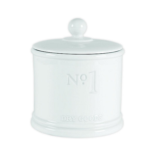 Alternate image 1 for Everyday White® by Fitz and Floyd® Words Small Numbers Canister