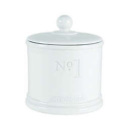 Everyday White® by Fitz and Floyd® Words Small Numbers Canister