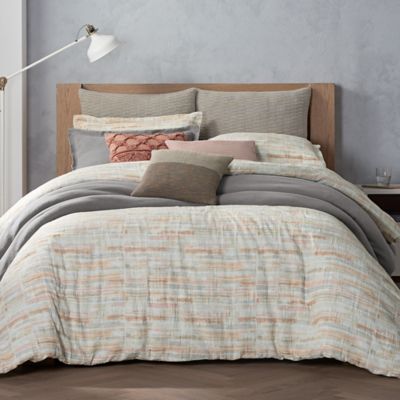 Get The Habit By Highline Bedding Co, King Chambray Clay Grey Duvet Cover
