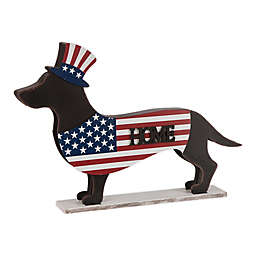 Patriotic Double-Sided Dachshund 24.52-Inch x 16.33-Inch Porch Sign