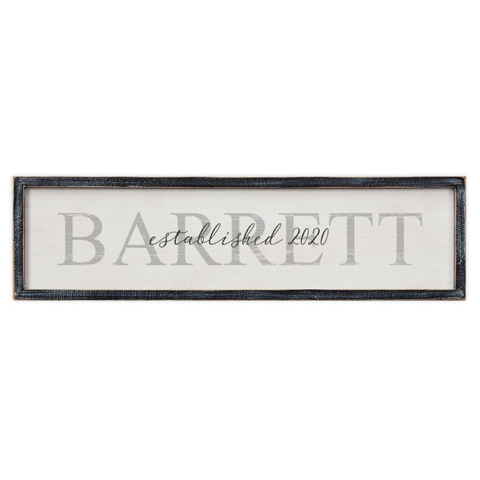 Family Name Personalized Long Blackwashed Barnwood Frame ...