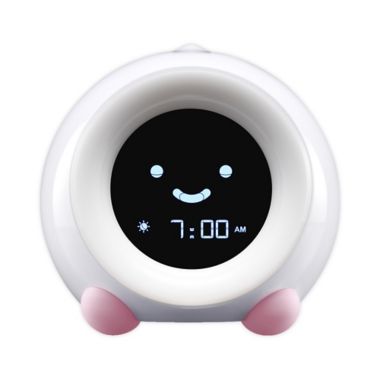 LittleHippo MELLA Ready to Rise Children's Sleep Trainer Alarm Clock in Pink. View a larger version of this product image.