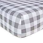 Alternate image 0 for Burt&#39;s Bees Baby&reg; Buffalo Check Organic Cotton Fitted Crib Sheet in Fog