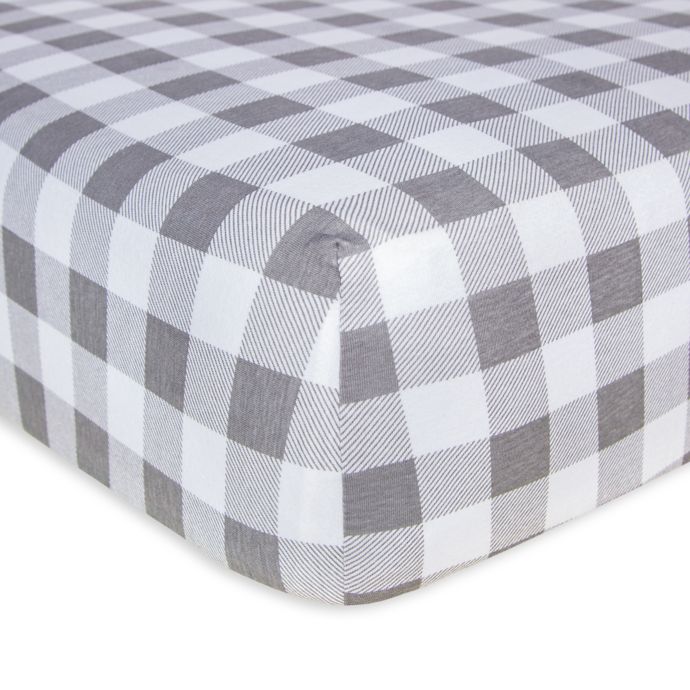 Burt S Bees Baby Buffalo Check Organic Cotton Fitted Crib Sheet