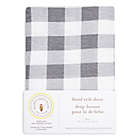 Alternate image 1 for Burt&#39;s Bees Baby&reg; Buffalo Check Organic Cotton Fitted Crib Sheet in Fog