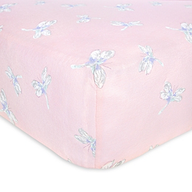 Burt&#39;s Bees Baby&reg; Dragonfly Organic Cotton Fitted Crib Sheet in Dawn. View a larger version of this product image.