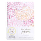 Alternate image 1 for Burt&#39;s Bees Baby&reg; Peach Floral Organic Cotton Fitted Crib Sheet in Blossom