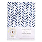 Alternate image 1 for Burt&#39;s Bees Baby&reg; Guide the Way Organic Cotton Fitted Crib Sheet in Indigo