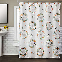 Nature's Harvest 70-Inch x 72-Inch Shower Curtain with Hooks Set