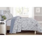 Alternate image 1 for Ellen Tracy Grace King 3-Piece Quilt Set in Blue