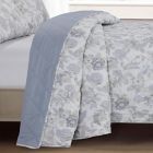 Alternate image 2 for Ellen Tracy Grace King 3-Piece Quilt Set in Blue