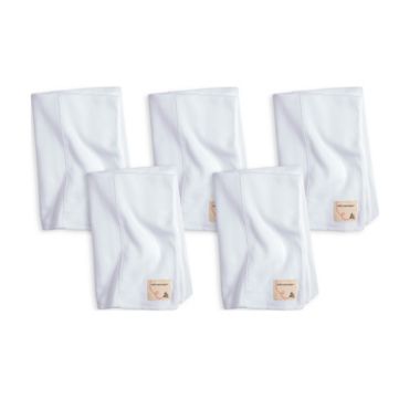 Burt's Bees Baby&reg; 5-Pack Organic Cotton Burp Cloths in Cloud. View a larger version of this product image.