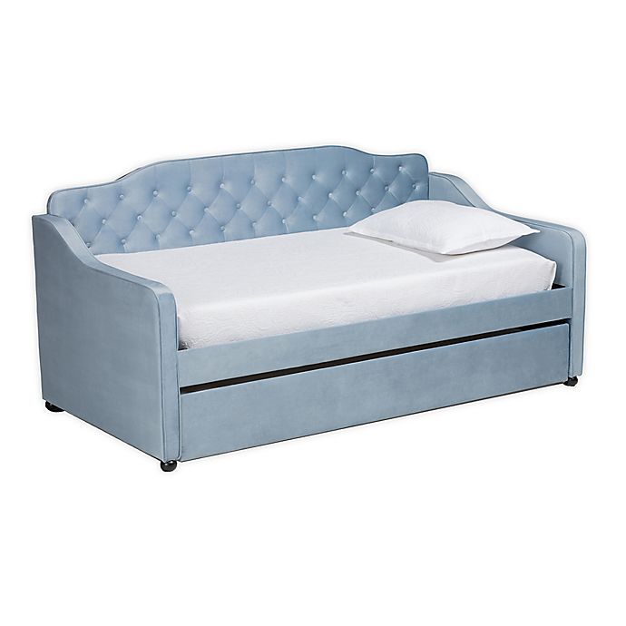 Baxton Studio Darcy Velvet Twin Daybed, Trundle Sofa Bed Canada