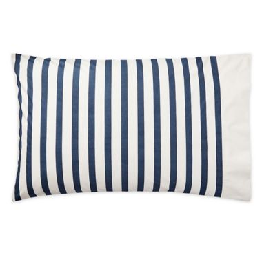 Lauren Ralph Lauren Evan 200-Thread-Count Standard/Queen Pillowcases in  Blue/White (Set of 2) | Bed Bath & Beyond