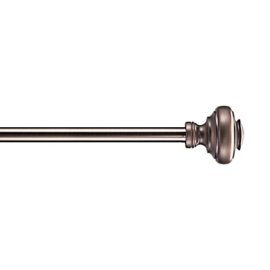 Cambria&reg; Classic Doorknob 18 to 36-Inch Single Curtain Rod Set in Oil-Rubbed Bronze. View a larger version of this product image.