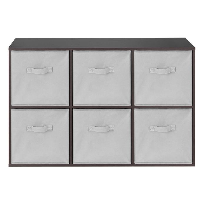 6 cube organizer gray