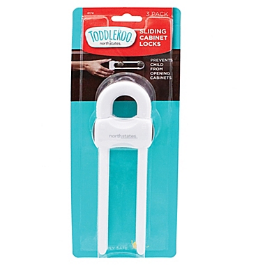 Toddleroo by North States&reg; 3-Pack Sliding Cabinet Safety Locks. View a larger version of this product image.