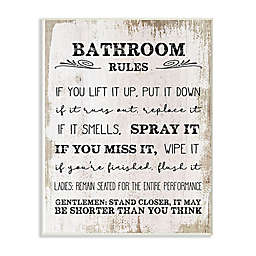 "Bathroom Rules" Wall Art Collection