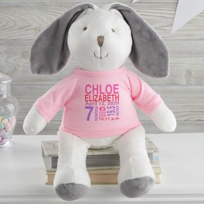 personalized plush bunny