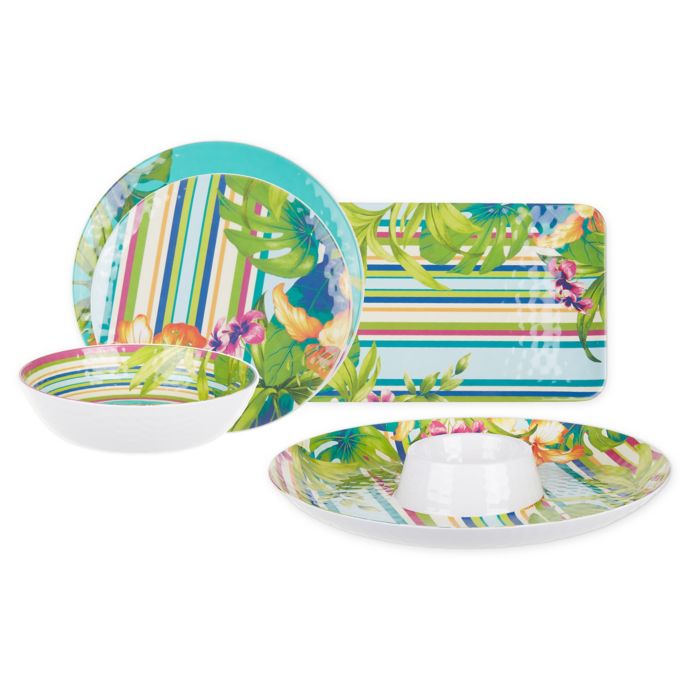 Corozol Tropical Melamine Dinnerware Collection Bed Bath and Beyond