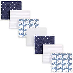 Hudson Baby® 7-Pack Elephant Flannel Receiving Blankets in Blue