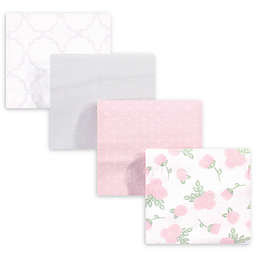 Hudson Baby® 4-Pack Flannel Receiving Blankets in Pink