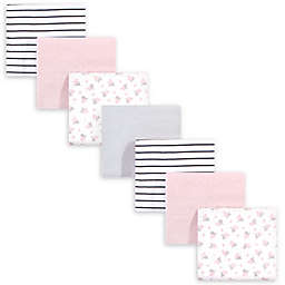 Hudson Baby® 7-Pack Floral Flannel Receiving Blanket in Pink/Grey