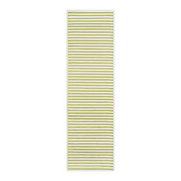 Momeni® Baja Stripe 2'3" x 7'6" Indoor/Outdoor Runner in Green