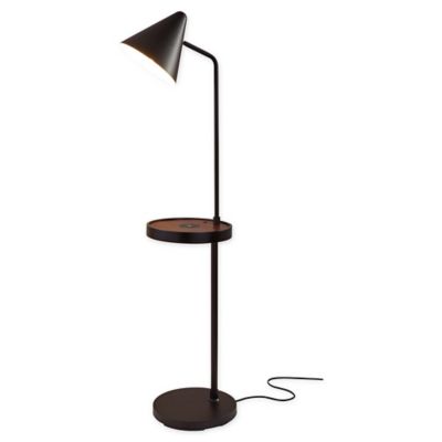 Adesso Oliver Adessocharge Task Shelf, Adesso Qi Shelf Charging Floor Lamp